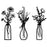 3Pcs / Set Metal Wall Art Floral Design Decorative Iron Wall Hanging Living Room Bedroom Home Decor - 1