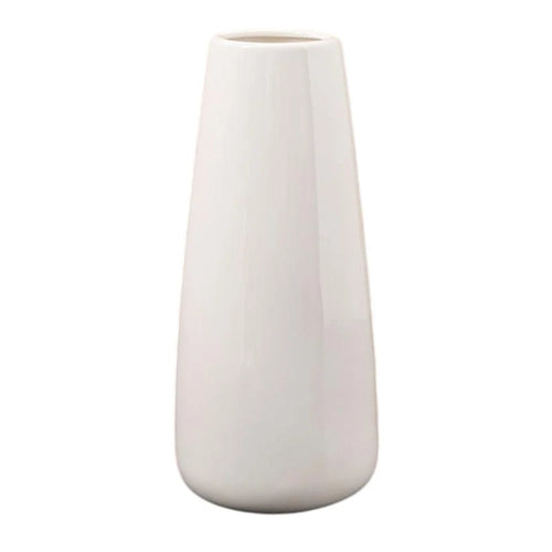 European Simple White Ceramic Vase Living Room Dining Table Decor Dried Fresh Flowers Hydroponic Plant Holder - Style B - 1
