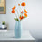 Large Size Nordic Ceramic Flower Vase Dried Flowers Floral Arrangement Container Dining Table Home Decor - Cyan - 4