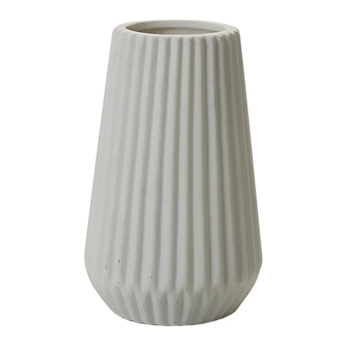 Creative White Ceramic Flower Vase Decorative Ornament Home Floral Arrangement Container - 1