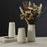Creative White Ceramic Flower Vase Decorative Ornament Home Floral Arrangement Container - 2