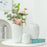 Large Size Modern Ceramic Striped Vase Flower Arrangement Container Living Room Decor - White - 2
