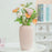 Large Size Modern Ceramic Striped Vase Flower Arrangement Container Living Room Decor - White - 4