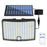 TG-TY01036 Solar Outdoor Wall Light 124 LED Motion Sensor Waterproof Security Lamp with Remote Control - 2