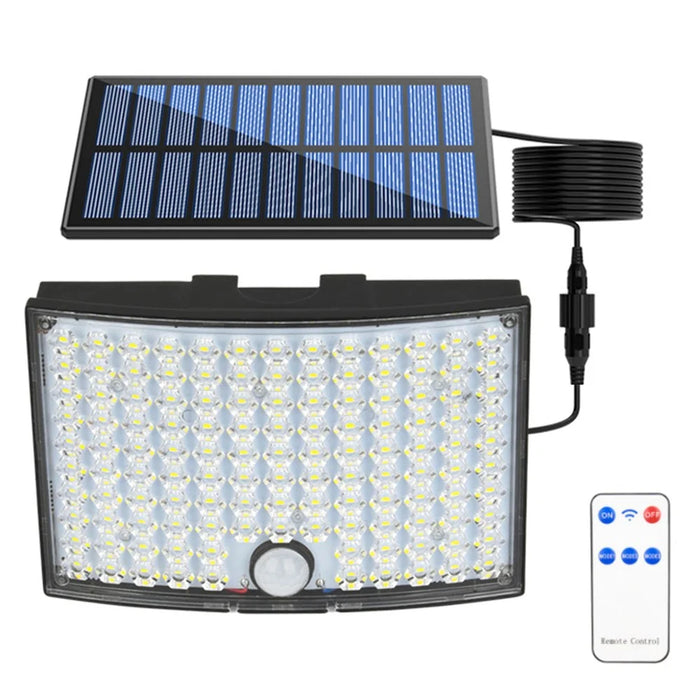 TG-TY01036 Solar Outdoor Wall Light 124 LED Motion Sensor Waterproof Security Lamp with Remote Control - 2