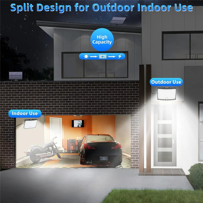 TG-TY01036 Solar Outdoor Wall Light 124 LED Motion Sensor Waterproof Security Lamp with Remote Control - 3
