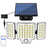 TG-TY01038 216 LED 3-Head Solar Powered Wall Light with Remote Control Waterproof Garden Lamp, Standard Panel - 1