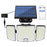 TG-TY01040 278 LED 3-Head Solar Powered Wall Light with Remote Control Waterproof Garden Lamp, Large Panel - 1
