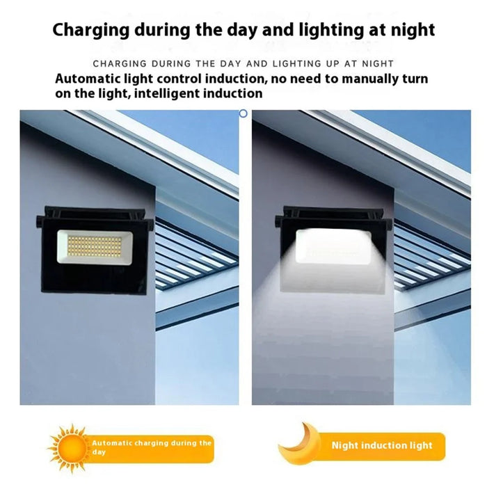Foldable Solar Light Outdoor Motion Sensor Garden Patio Wall Lamp with Remote Control, Small Size - 3
