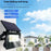 Foldable Solar Light Outdoor Motion Sensor Garden Patio Wall Lamp with Remote Control, Small Size - 4