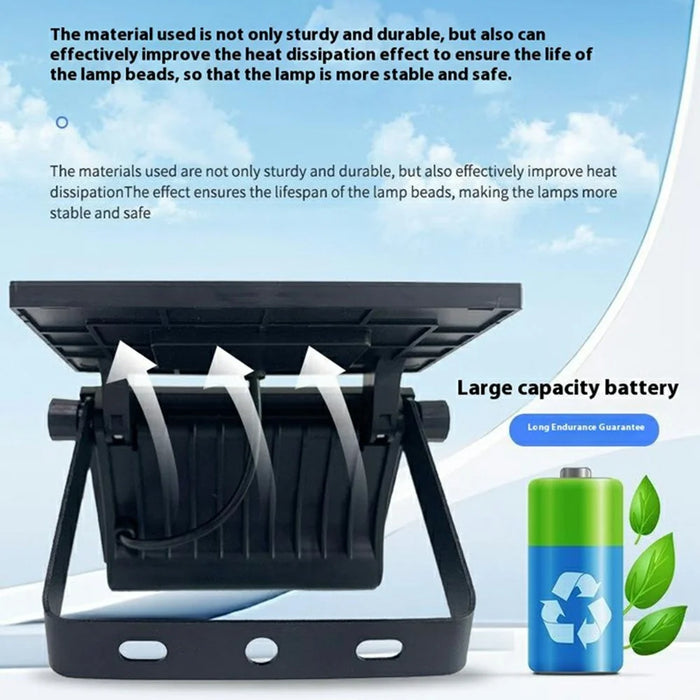 Foldable Solar Light Outdoor Motion Sensor Garden Patio Wall Lamp with Remote Control, Medium Size - 3