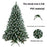 210cm Christmas Tree with Pine Cones Thickened 1100 PVC Tips Snow Flocked Artificial Xmas Pencil Tree Gift - 2