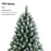 210cm Christmas Tree with Pine Cones Thickened 1100 PVC Tips Snow Flocked Artificial Xmas Pencil Tree Gift - 3