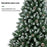 240cm Christmas Tree with Pine Cones Thickened 1300 PVC Tips Snow Flocked Artificial Xmas Pencil Tree Gift - 4