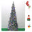 210cm Collapsible Spiral Christmas Tree with LED Lights Ornaments USB Powered Flocked Xmas Tree Party Decoration Gift - 4