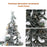 210cm Collapsible Spiral Christmas Tree with LED Lights Ornaments USB Powered Flocked Xmas Tree Party Decoration Gift - 5