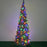 210cm Collapsible Spiral Christmas Tree with LED Lights Ornaments USB Powered Flocked Xmas Tree Party Decoration Gift - 6