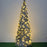 150cm Collapsible Spiral Christmas Tree with LED Lights Ornaments USB Powered Flocked Xmas Tree Party Decoration Gift - 7