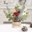23cm Height Desktop Mini Christmas Tree Festive Potted Plant Decoration Holiday Gift Tabletop Centerpiece - Style 3 - 5