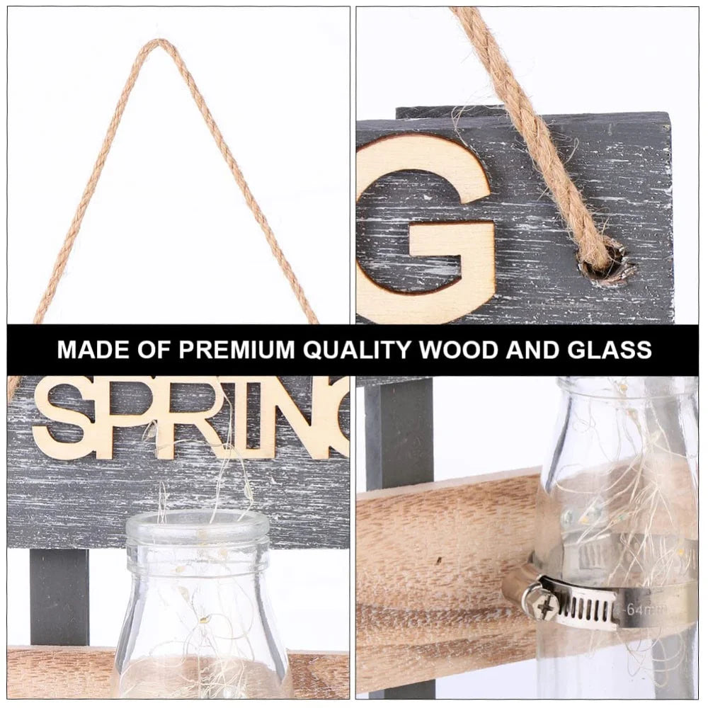 24 x 16.5cm Wall Mounted Water Planting Vase Creative Room Wall Decor Hanging Flower Plant Holder - Spring - 4