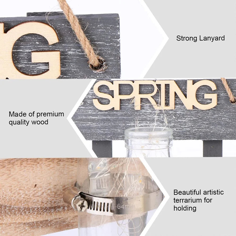 24 x 16.5cm Wall Mounted Water Planting Vase Creative Room Wall Decor Hanging Flower Plant Holder - Spring - 5