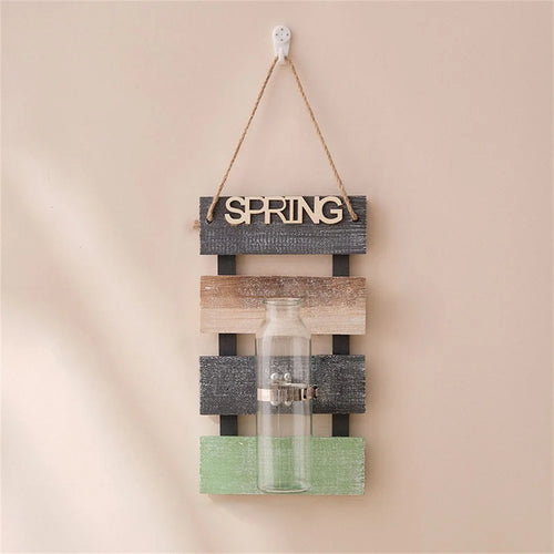 30 x 16.5cm Wall Mounted Water Planting Vase Creative Room Wall Decor Hanging Flower Plant Holder - Spring - 1