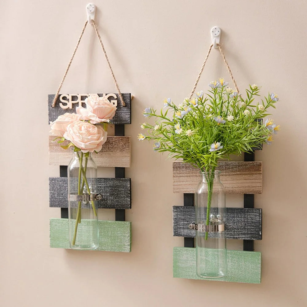 30 x 16.5cm Wall Mounted Water Planting Vase Creative Room Wall Decor Hanging Flower Plant Holder - Spring - 3
