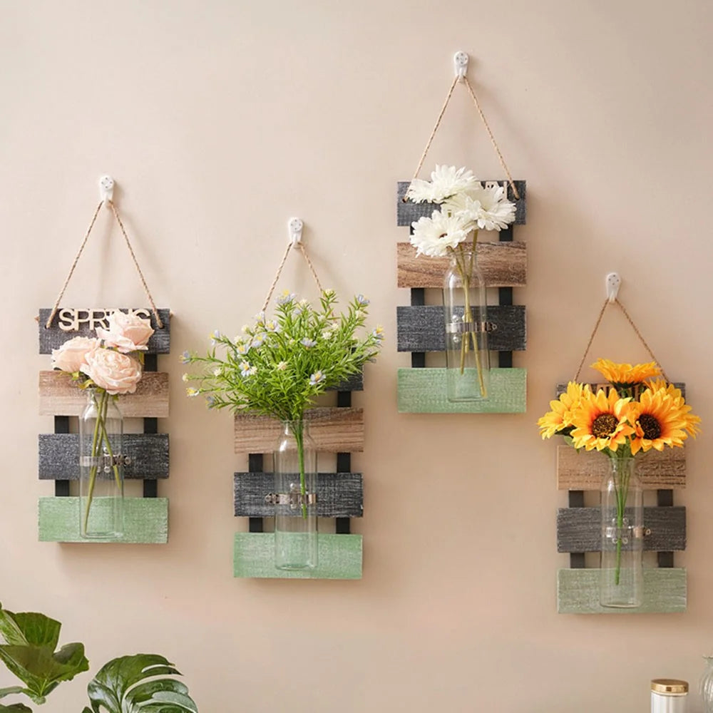 30 x 16.5cm Wall Mounted Water Planting Vase Creative Room Wall Decor Hanging Flower Plant Holder - Spring - 5