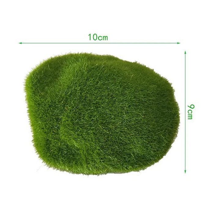 10PCS Artificial Moss Rocks 9 x 10cm Realistic Faux Stone Shooting Prop Decor Garden Glass Container Crafts - 7