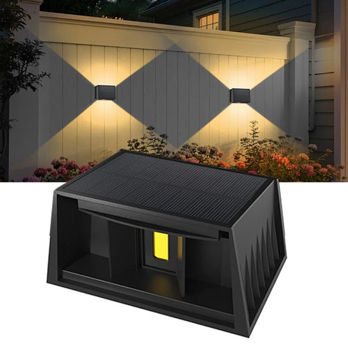 TS-G0806 1Pc Outdoor Solar Wall Washer Light Adjustable Beam Waterproof LED Decorative Ambiance Lamp - 1