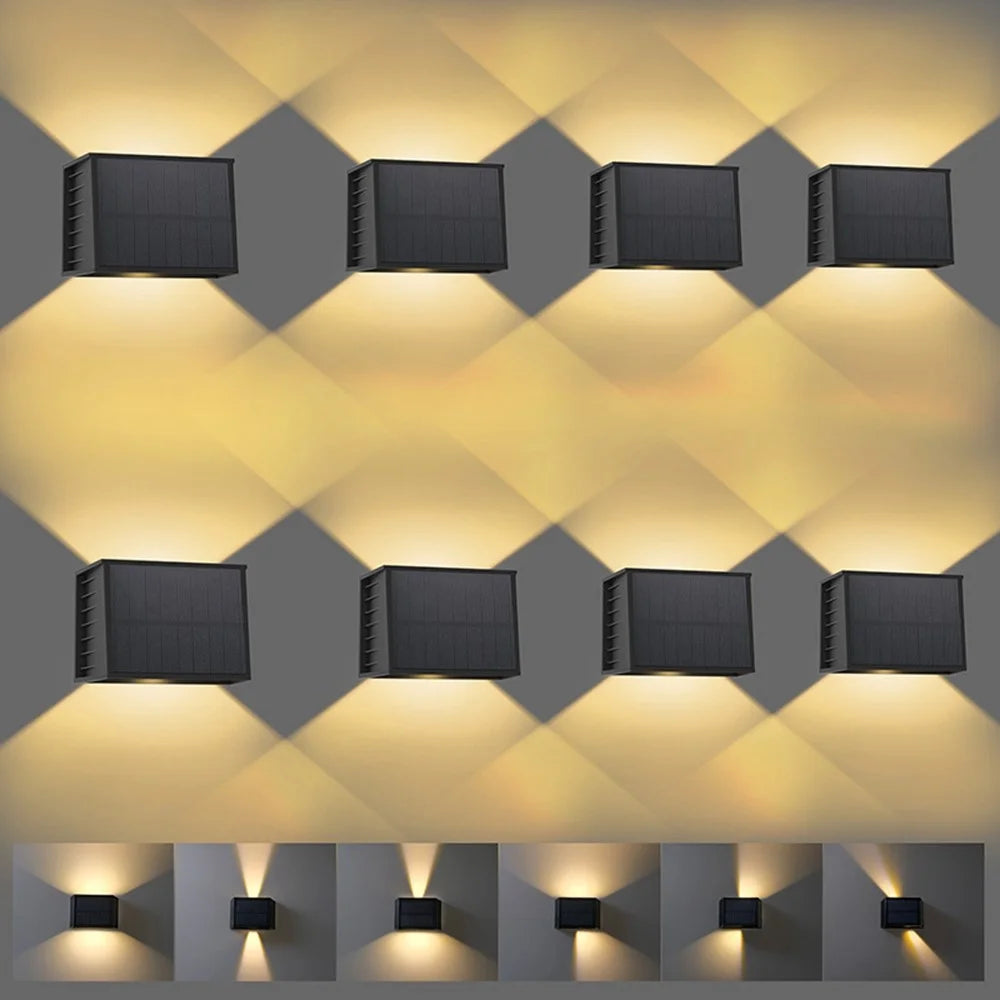 TS-G0806 1Pc Outdoor Solar Wall Washer Light Adjustable Beam Waterproof LED Decorative Ambiance Lamp - 5