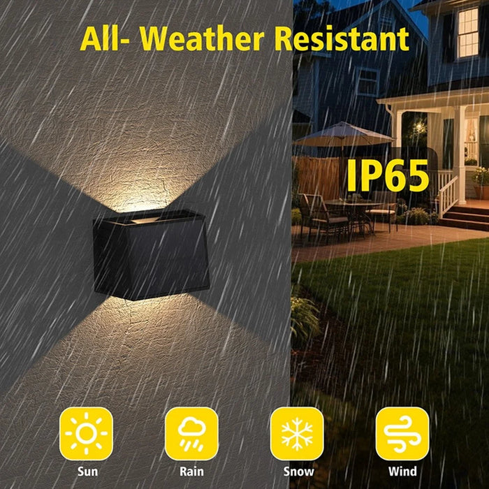 TS-G0806 2Pcs Outdoor Solar Wall Washer Light Adjustable Beam Waterproof LED Decorative Ambiance Lamp - 2