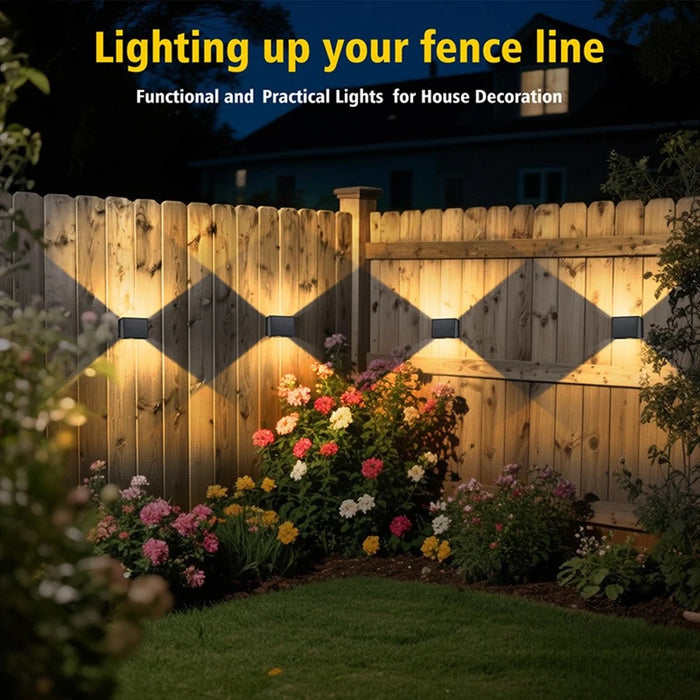 TS-G0806 2Pcs Outdoor Solar Wall Washer Light Adjustable Beam Waterproof LED Decorative Ambiance Lamp - 3