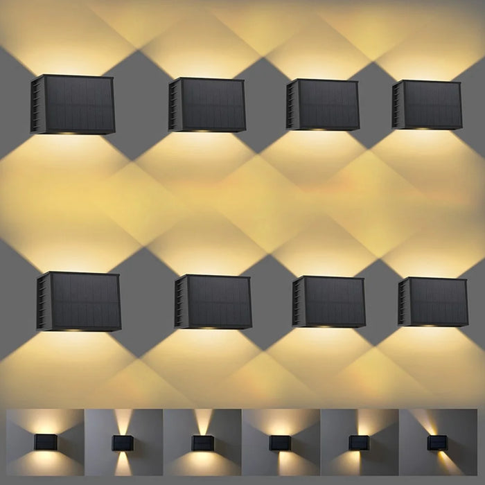 TS-G0806 2Pcs Outdoor Solar Wall Washer Light Adjustable Beam Waterproof LED Decorative Ambiance Lamp - 5