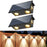 TS-G0308 2Pcs 4LED Wall Washer Light Outdoor Solar Waterproof 3-Sided Ambient Lamp, Warm Light - 1