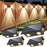 TS-G0308 2Pcs 4LED Wall Washer Light Outdoor Solar Waterproof 3-Sided Ambient Lamp, Warm Light - 3