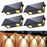 TS-G0308 4Pcs 4LED Wall Washer Light Outdoor Solar Waterproof 3-Sided Ambient Lamp, Warm Light - 1