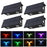 TS-G0308 4Pcs 4LED Wall Washer Light Outdoor Solar Waterproof 3-Sided Ambient Lamp, RGB+Warm Light - 1