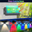 TS-G0308 4Pcs 4LED Wall Washer Light Outdoor Solar Waterproof 3-Sided Ambient Lamp, RGB+Warm Light - 4