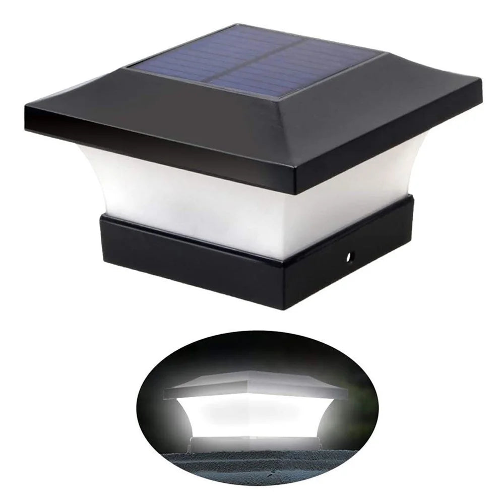 TS-GL0403 IP65 Waterproof Solar Post Cap Light for Garden Fence Landscape Lamp Outdoor Decor - 6000K White Light - 1