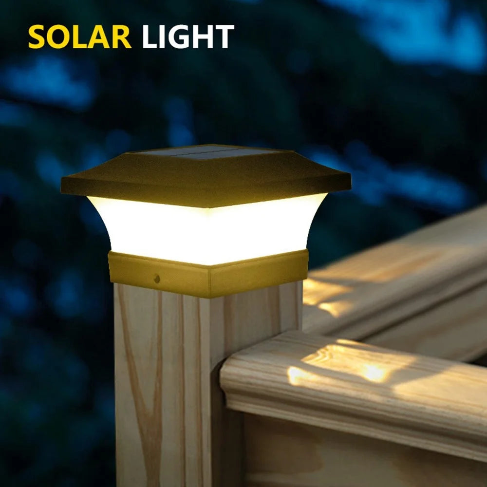 TS-GL0403 IP65 Waterproof Solar Post Cap Light for Garden Fence Landscape Lamp Outdoor Decor - 6000K White Light - 5