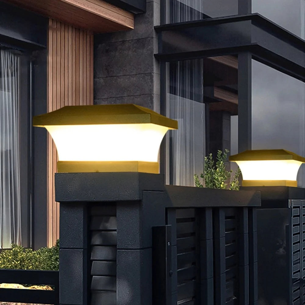 TS-GL0403 IP65 Waterproof Solar Post Cap Light for Garden Fence Landscape Lamp Outdoor Decor - 6000K White Light - 6