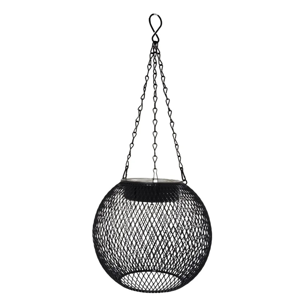 Rhombus Design LED Solar Powered Garden Light Lantern Outdoor Decorative Hanging Lamp Waterproof Iron for Lawn / Patio - 1