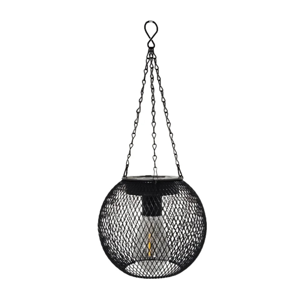 Solar Powered Garden Light Rhombus Shape Petal Tungsten Wire Projection Lamp Decorative Outdoor Hanging Light Waterproof - 1