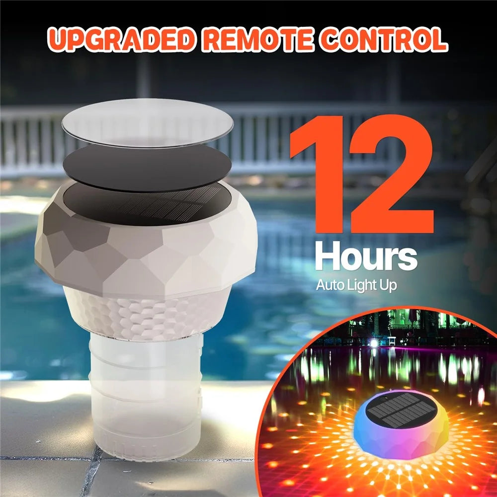 Solar Powered Disinfection Pool Light LED Floating Fountain Lamp Landscape Decoration with Remote Control - 5