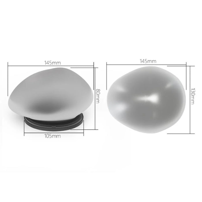 Pebble Shape Lawn Lamp Solar Powered Garden Light Outdoor Waterproof Pathway Light - Warm Light - 6