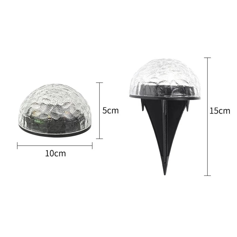 Glass Globe Solar Powered Outdoor Garden Stake Light Waterproof Decorative Lawn Ground Lamp - 7