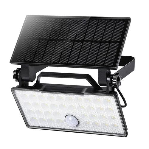 Portable Solar Floodlight Camping Work Light Foldable Rotatable Motion Sensor Wall Lamp - White Light 5000K - 1