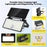 Portable Solar Floodlight Camping Work Light Foldable Rotatable Motion Sensor Wall Lamp - White Light 5000K - 2