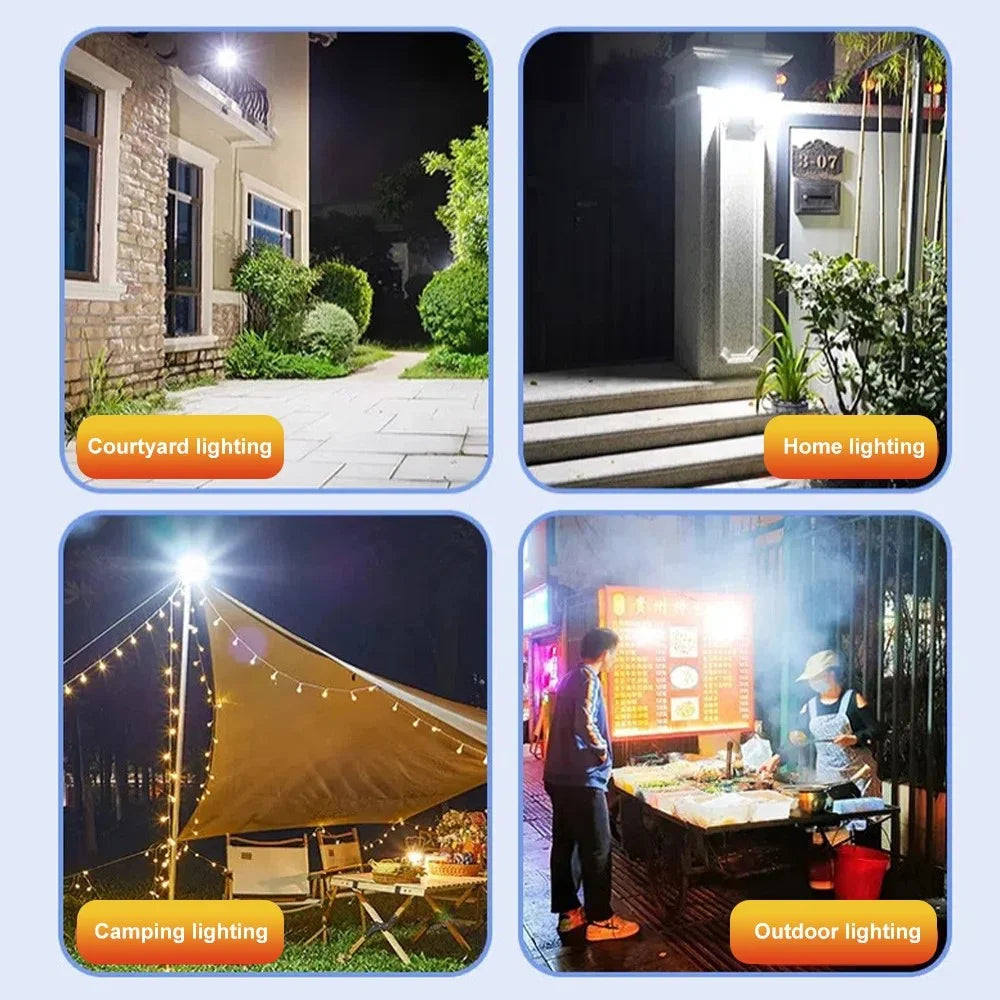 TJ-105 40-LED Solar Powered Clip On Light for Garden Waterproof Motion Sensor Lamp, Support USB Charging - White Light - 6